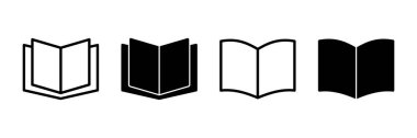 Kitap simgesi vektörü beyaz arkaplanda izole edildi. Kitap vektör simgesi. Kitap simgesi