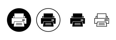 Yazıcı simgesi vektörü beyaz arkaplanda izole edildi. yazdırma simgesi. Faks vektör simgesi.