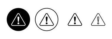 Ünlem tehlikesi işareti vektörü beyaz arkaplanda izole edildi. Dikkat çekme simgesi. Tehlike uyarısı işareti. Simge alarmı. Risk