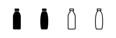 Beyaz arkaplanda izole edilmiş şişe simgesi vektörü. Şişe vektör simgesi