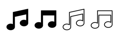 Müzik simgesi vektörü beyaz arkaplanda izole edilmiş, müzik vektörü simgesi, Melody, şarkı, not, ses, ses işareti