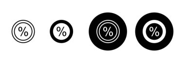 İndirim simgesi vektörü beyaz arkaplanda izole edildi. İndirim etiketi simgesi. 