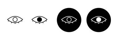 Göz simgesi vektörü beyaz arkaplanda izole edildi. Bak ve Vizyon simgesi. Göz vektörü simgesi