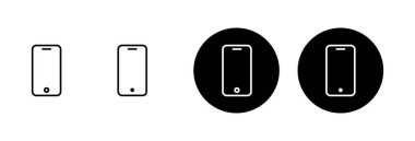 Telefon simgesi vektörü beyaz arkaplanda izole edildi. Telefon vektör simgesi. Cep telefonu. Telefon ikonu. Cep telefonu