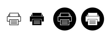 Yazıcı simgesi vektörü beyaz arkaplanda izole edildi. yazdırma simgesi. Faks vektör simgesi.