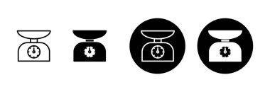 Beyaz arkaplanda izole edilmiş simge vektörünü ölçeklendirir. Kanun ölçekli ikon. Vektör simgesini ölçeklendirir. Adalet