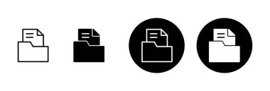 Dizin Simgesi vektörü beyaz arkaplanda izole edildi. Dizin ve belge Simgesi. simge arşivi