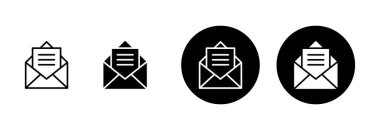 Beyaz arkaplanda posta vektör simgesi izole edildi. E- posta simgesi. Zarf çizimi. İleti