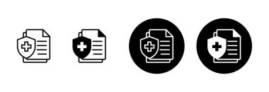 Tıbbi sigorta ikonu vektörü beyaz arka planda izole edildi. sağlık sigortası simgesi