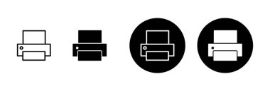 Yazıcı simgesi vektörü beyaz arkaplanda izole edildi. yazdırma simgesi. Faks vektör simgesi.