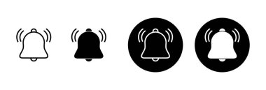 Bell Simgesi vektörü beyaz arkaplanda izole edildi. Bildirim sembolü. Çan vektör simgesi