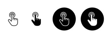 Beyaz arkaplanda elle tıklama simgesi vektörü izole edildi. işaret simgesi vektörü. el imleç simgesi vektörü