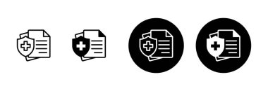 Tıbbi sigorta ikonu vektörü beyaz arka planda izole edildi. sağlık sigortası simgesi