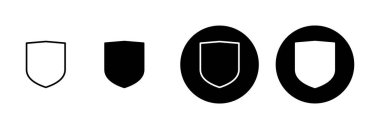 Kalkan vektör simgesi beyaz arkaplanda izole edildi. Koruma ikonu vektörü. Güvenlik vektör simgesi