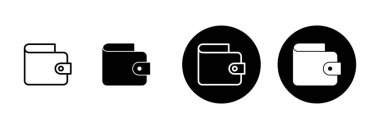 Cüzdan Simgesi vektörü beyaz arkaplanda izole edildi. para cüzdanı simgesi