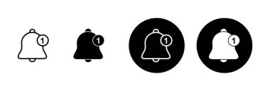 Bell Simgesi vektörü beyaz arkaplanda izole edildi. Bildirim sembolü. Çan vektör simgesi