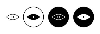 Göz simgesi vektörü beyaz arkaplanda izole edildi. Bak ve Vizyon simgesi. Göz vektörü simgesi