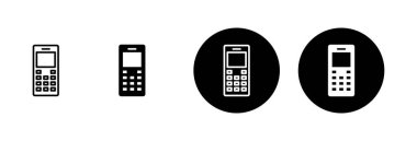 Telefon simgesi vektörü beyaz arkaplanda izole edildi. Telefon vektör simgesi. Cep telefonu. Telefon ikonu. Cep telefonu