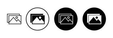 Resim simgesi vektörü beyaz arkaplanda izole edildi. Resim vektör simgesi. fotoğraf galerisi simgesi vektörü