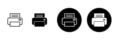 Yazıcı simgesi vektörü beyaz arkaplanda izole edildi. yazdırma simgesi. Faks vektör simgesi.
