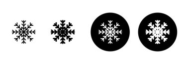 Kar Tanesi simgesi vektörü beyaz arkaplanda izole edildi. Kar ikonu vektörü. Kışın sembolü, donmuş