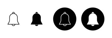 Bell Simgesi vektörü beyaz arkaplanda izole edildi. Bildirim sembolü. Çan vektör simgesi