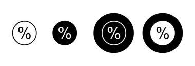 İndirim simgesi vektörü beyaz arkaplanda izole edildi. İndirim etiketi simgesi. 