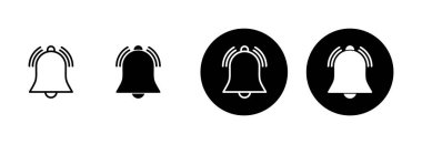 Bell Simgesi vektörü beyaz arkaplanda izole edildi. Bildirim sembolü. Çan vektör simgesi