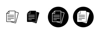 Beyaz arkaplanda izole edilmiş belge simgesi vektörü. Kağıt ikonu. Dosya Simgesi