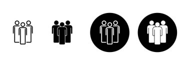 İnsanlar beyaz arkaplanda izole edilmiş ikon vektörü. Kişi simgesi. Kullanıcı vektör simgesi