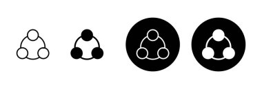 Beyaz arkaplanda izole edilmiş simge vektörünü paylaş. Vektör simgesini paylaş