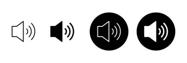 Beyaz arkaplanda izole edilmiş ikon vektörü. Cilt simgesi. Hoparlör ikon vektörü. Ses. Ses