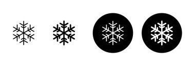 Kar Tanesi simgesi vektörü beyaz arkaplanda izole edildi. Kar ikonu vektörü. Kışın sembolü, donmuş