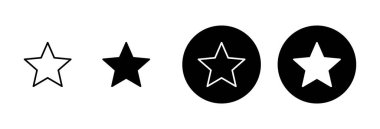 Yıldız Simgesi vektörü beyaz arkaplanda izole edildi. Yıldız vektör simgesi. Beğeni sembolü