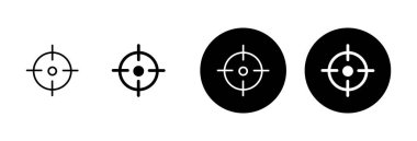 Hedef simge vektörü beyaz arkaplanda izole edildi. Hedef vektör simgesi. hedef simgesi. Pazarlama hedefi. Nişan al.