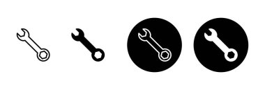 İngiliz anahtarı simgesi vektörü beyaz arkaplanda izole edildi. Anahtar vektör simgesi. Anahtar sembolü