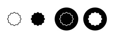 Rozet simgesi vektörü beyaz arkaplanda izole edildi. Ödül ikonu. Başarmak. Damga