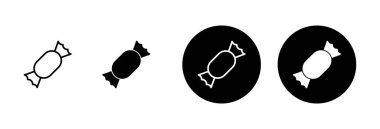 Şeker ikonu vektörü beyaz arkaplanda izole edildi. Şeker vektörü simgesi