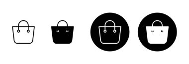 Alışveriş poşeti ikon vektörü beyaz arkaplanda izole edildi. Alışveriş poşeti vektör simgesi. Sepet simgesi