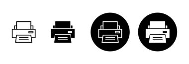 Yazıcı simgesi vektörü beyaz arkaplanda izole edildi. yazdırma simgesi. Faks vektör simgesi.