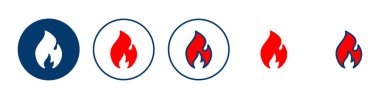 Beyaz arkaplanda izole edilmiş ikon vektörünü ateşle. Alev simgesi şablonunu ateşle. Ateş alevleri sembol vektörü