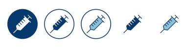 Şırınga ikonu vektörü beyaz arkaplanda izole edildi. enjeksiyon simgesi