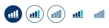 Büyüyen grafik simgesi vektörü beyaz arkaplanda izole ediliyor. Grafik simgesi. Grafik vektörü