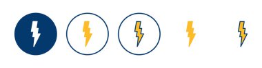 Şimşek simgesi vektörü beyaz arkaplanda izole edildi. Kilit simgesi vektörü. Enerji ve gök gürültüsü elektrik simgesi