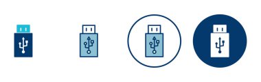 Beyaz arkaplanda izole edilmiş Usb simgesi vektörü. Flash disk simgesi vektörü