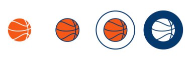 Basketbol ikonu vektörü beyaz arkaplanda izole edildi. Basketbol ikonu. Basketbol logo vektör simgesi