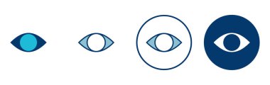 Göz simgesi vektörü beyaz arkaplanda izole edildi. Bak ve Vizyon simgesi. Göz vektörü simgesi