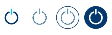Beyaz arkaplanda güç simgesi vektörü izole edildi. Güç Düğmesi Simgesi. Güç simgesini başlat