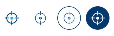 Hedef simge vektörü beyaz arkaplanda izole edildi. Hedef vektör simgesi. hedef simgesi. Pazarlama hedefi. Nişan al.