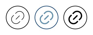 Dış bağlantı sembolü ikon vektörü. Bağlantı simgesi beyaz arkaplanda izole edildi. Bağlantı vektör simgesi. Hiper bağlantı zinciri sembolü